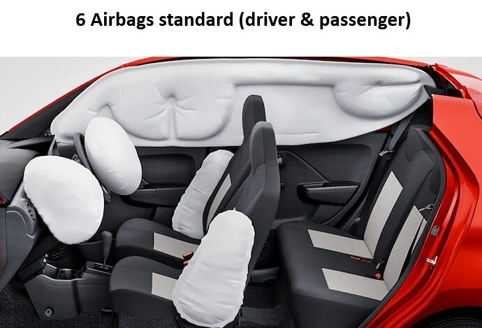 6 airbags (driver & passenger)